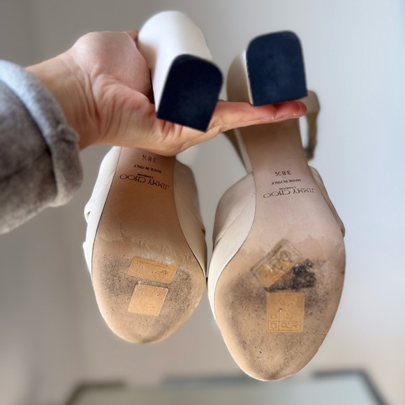 Like new Jimmy Choo Heloise 120MM Leather Platform Sandals $995 38.5 - Picture 8 of 16